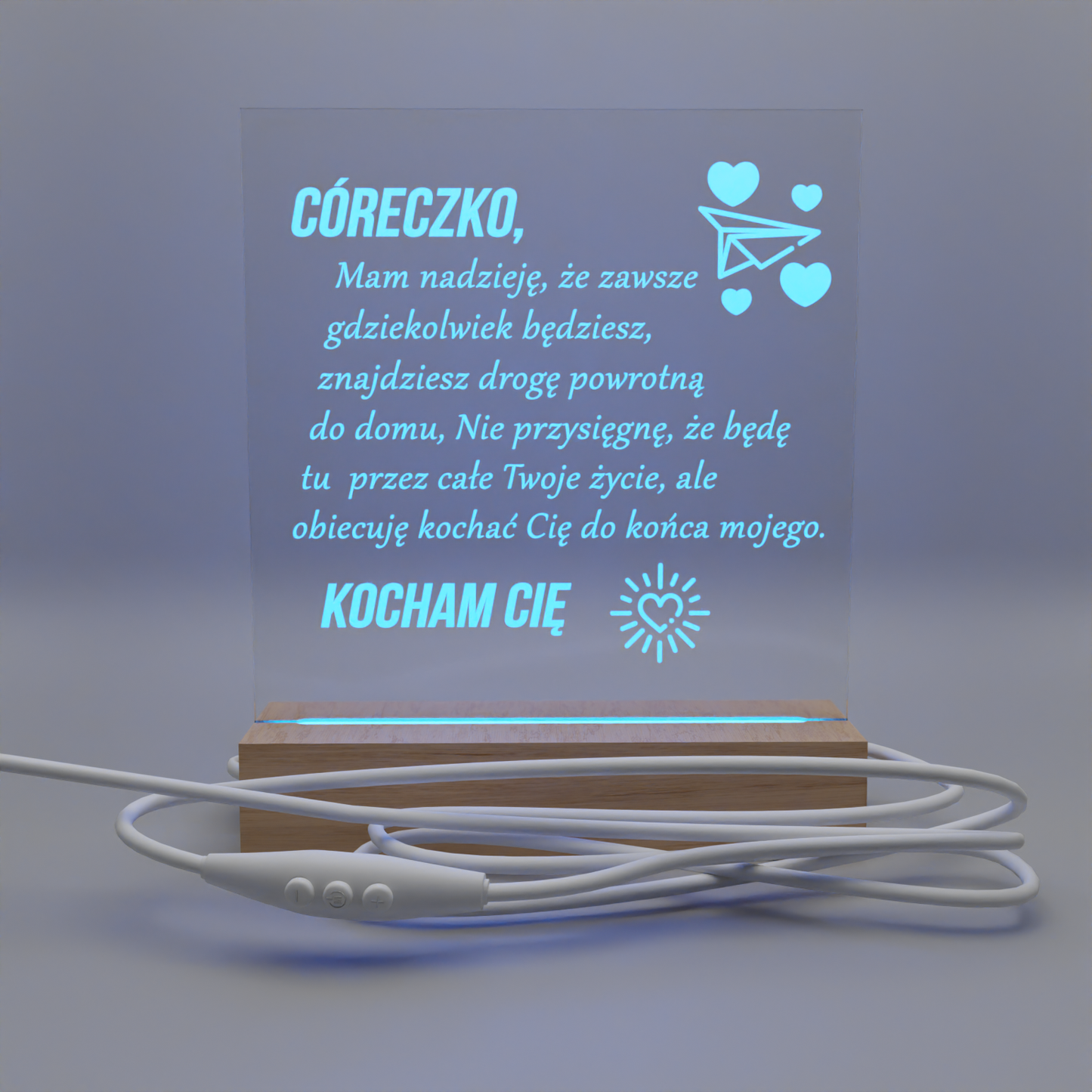 Dla Córki - Ramka LED z grawerem