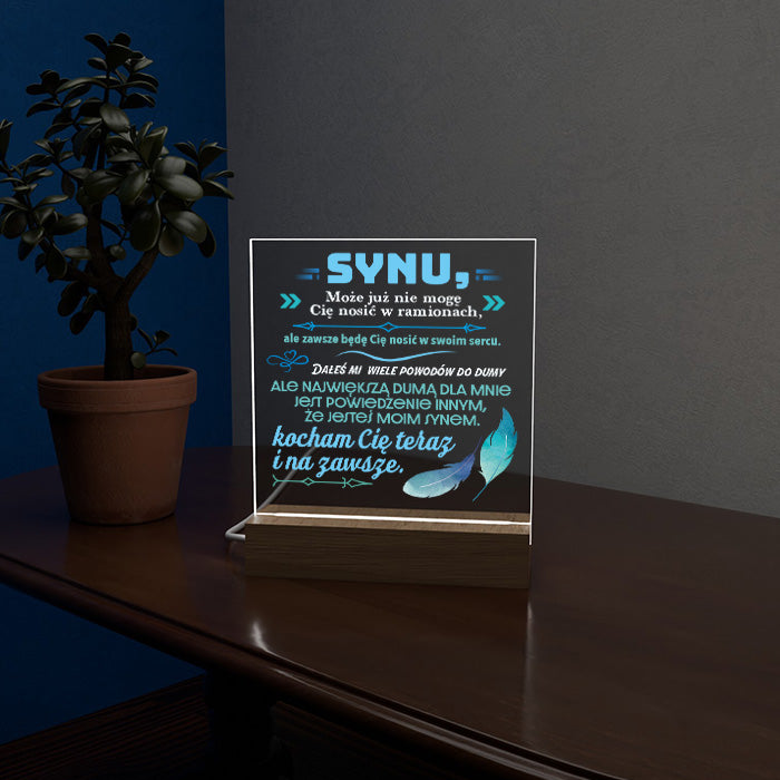 Dla Syna - Ramka LED z grawerem
