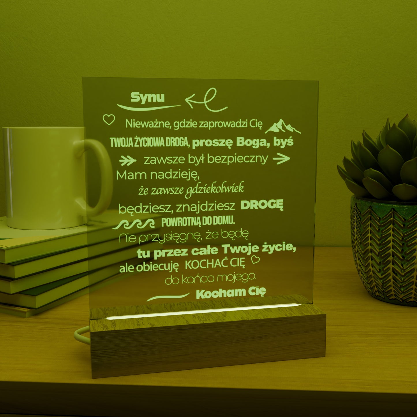 Dla Syna - Ramka LED z grawerem