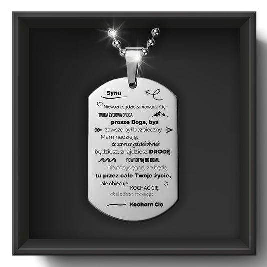 Dla Syna - Nieśmiertelnik z grawerem