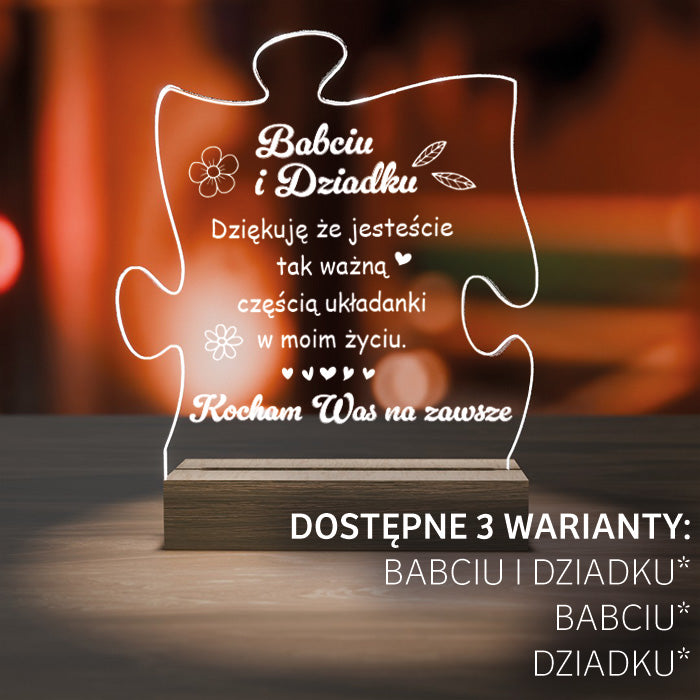 Dla Dziadków - Ramka LED z grawerem