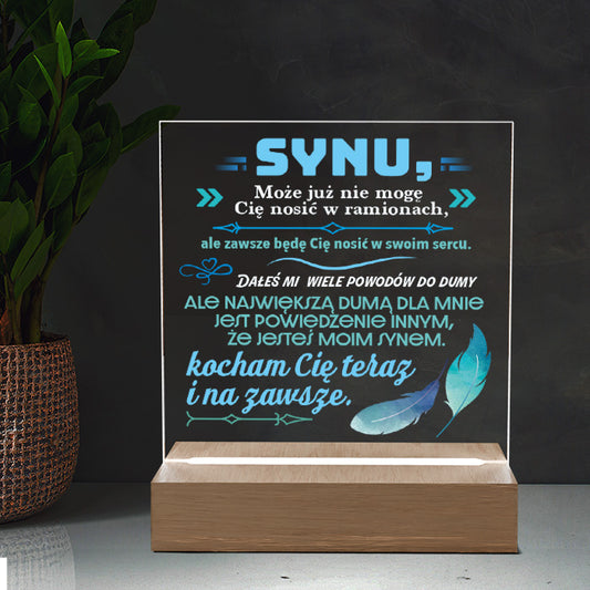 Dla Syna - Ramka LED z grawerem