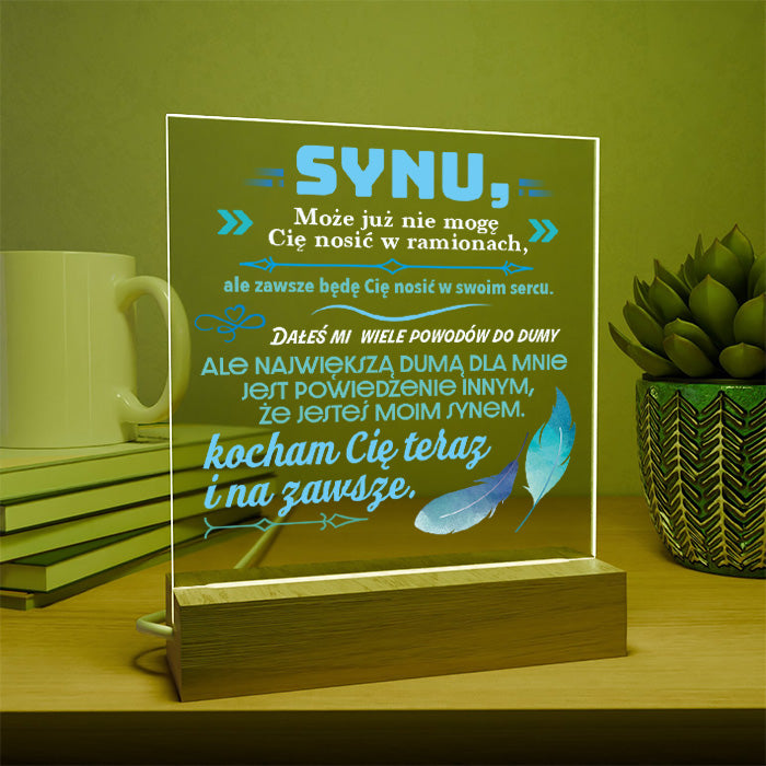 Dla Syna - Ramka LED z grawerem