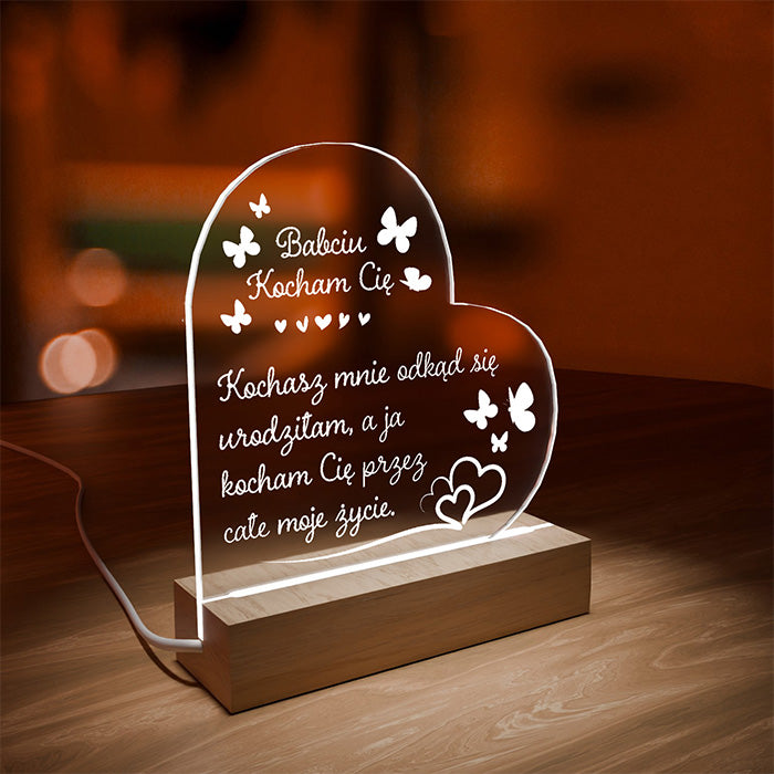 Dla Dziadków - Ramka LED z grawerem