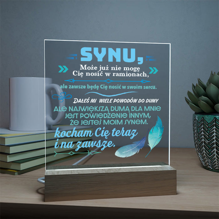 Dla Syna - Ramka LED z grawerem