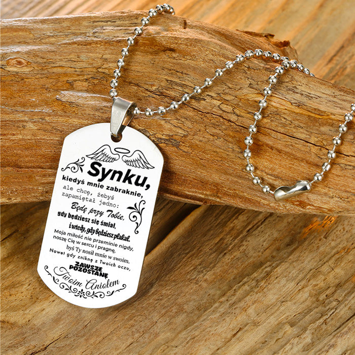 Dla Syna - Nieśmiertelnik z grawerem