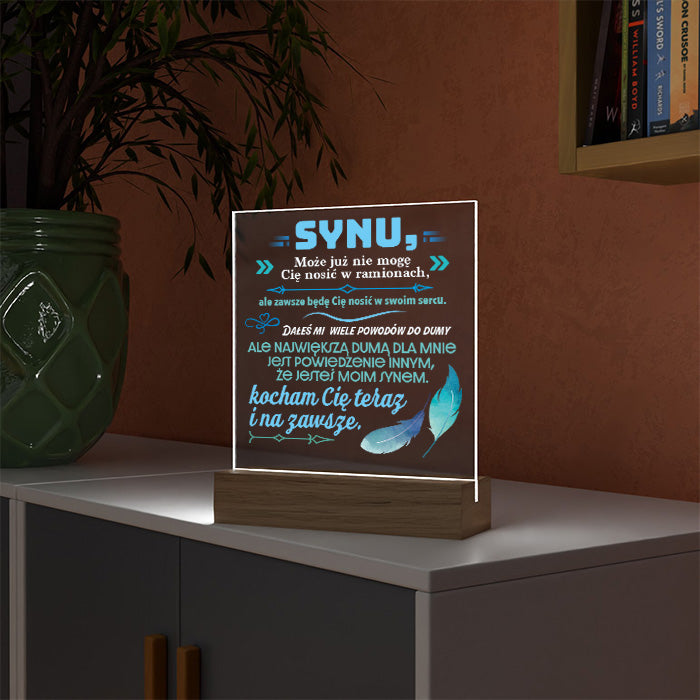 Dla Syna - Ramka LED z grawerem