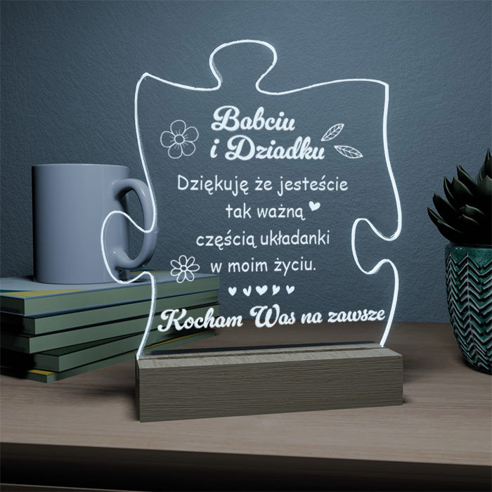 Dla Dziadków - Ramka LED z grawerem