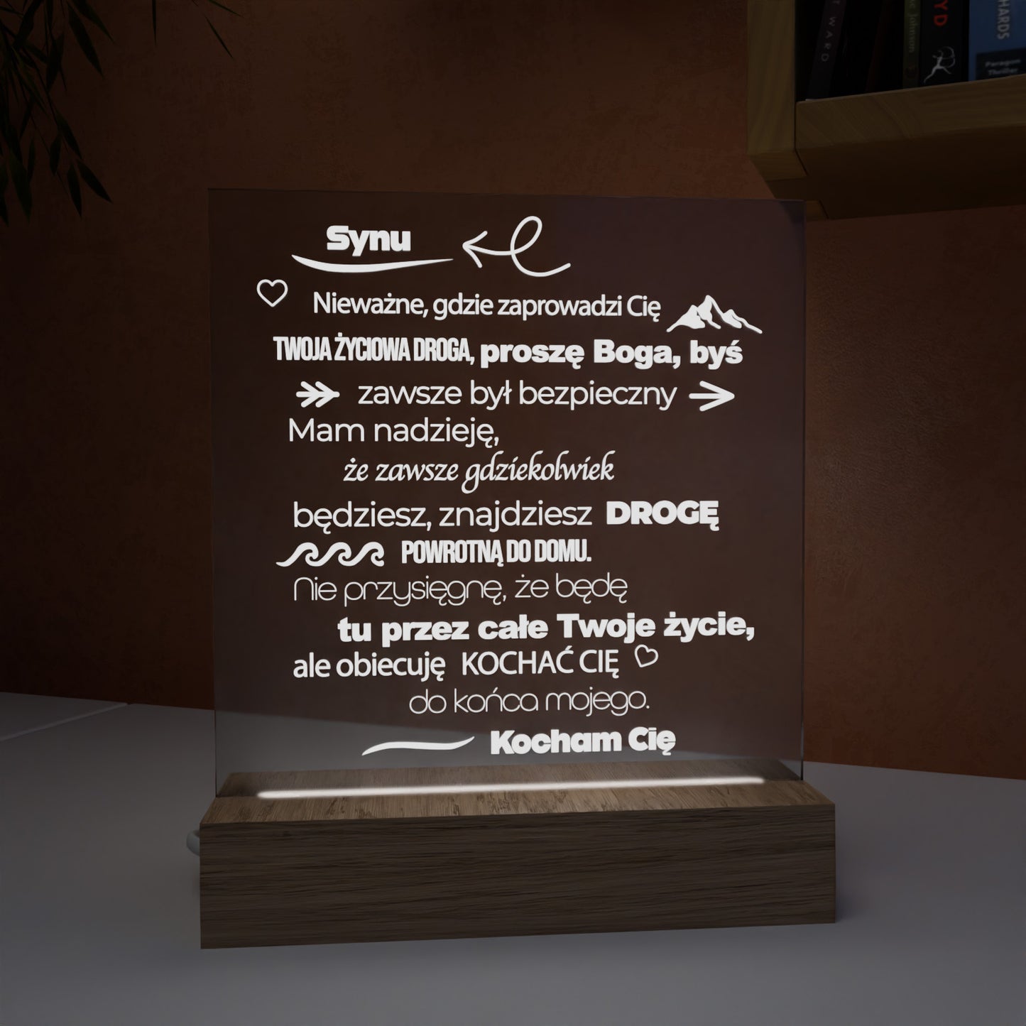 Dla Syna - Ramka LED z grawerem
