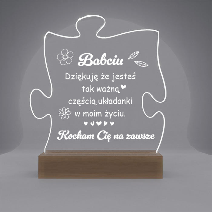 Dla Dziadków - Ramka LED z grawerem