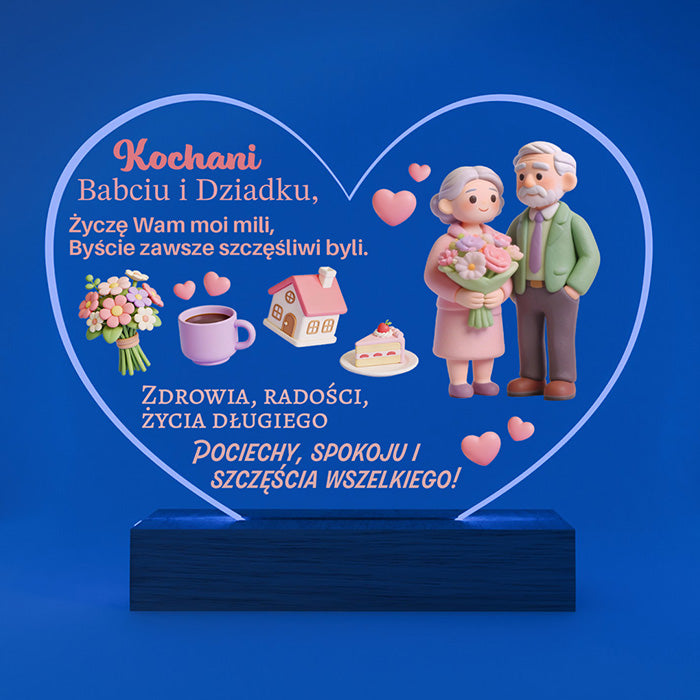 Dla Dziadków - Ramka LED z nadrukiem