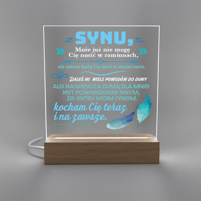 Dla Syna - Ramka LED z grawerem