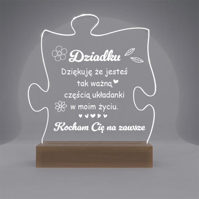 Dla Dziadków - Ramka LED z grawerem