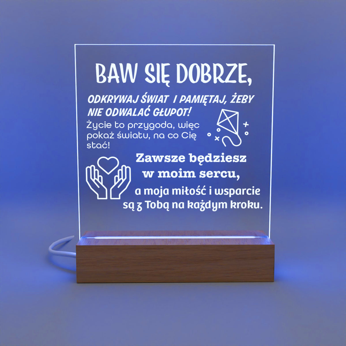 Dzień Chłopaka - Ramka LED z grawerem