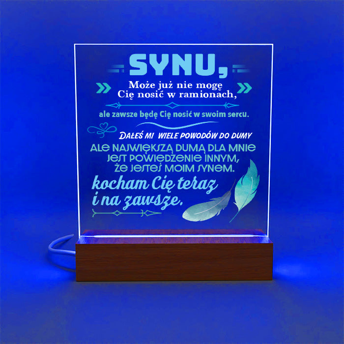 Dla Syna - Ramka LED z grawerem