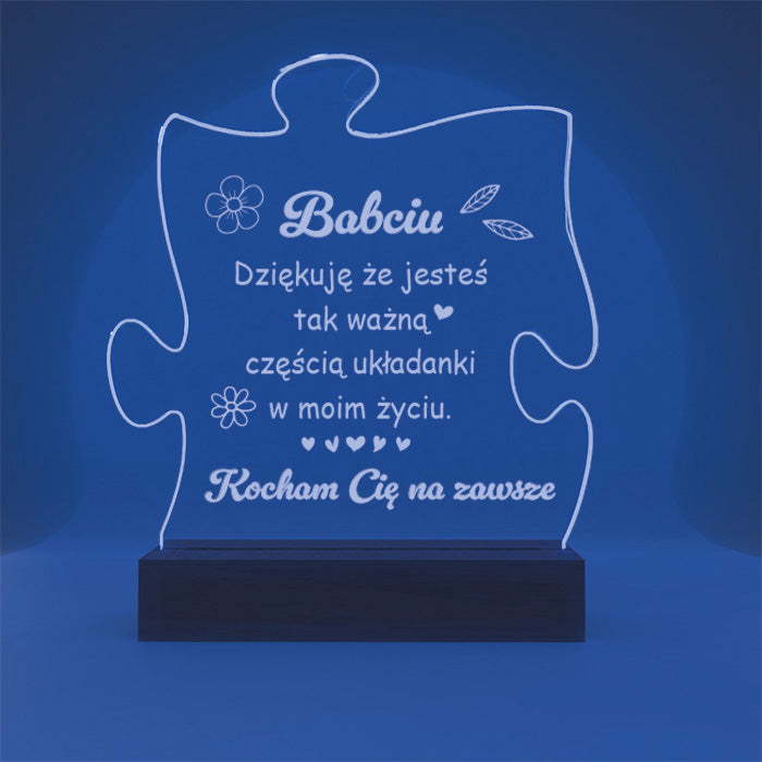 Dla Dziadków - Ramka LED z grawerem