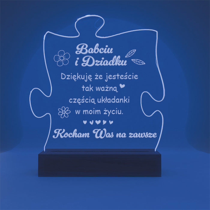Dla Dziadków - Ramka LED z grawerem