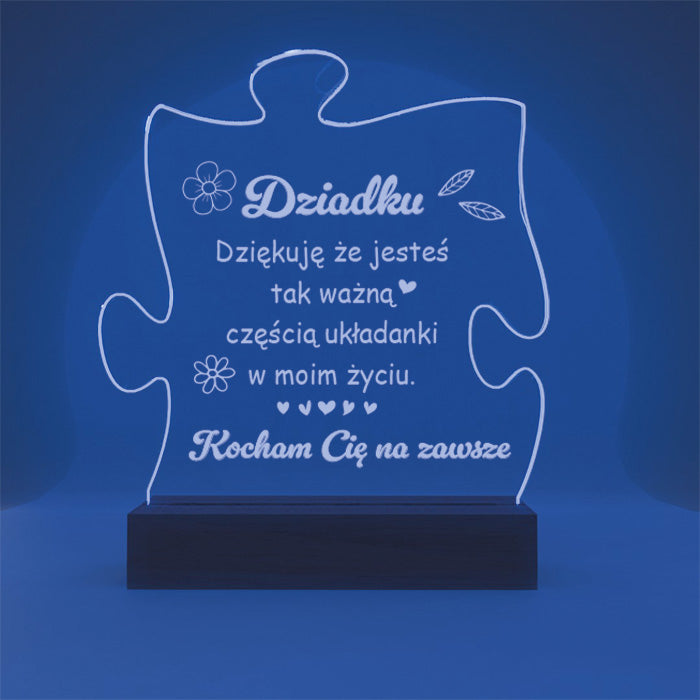 Dla Dziadków - Ramka LED z grawerem