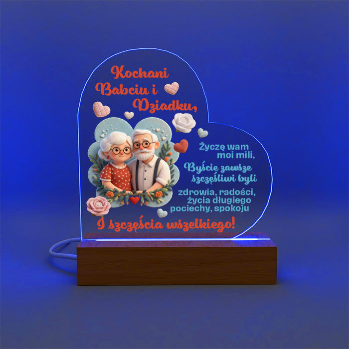 Dla Dziadków - Ramka LED z nadrukiem
