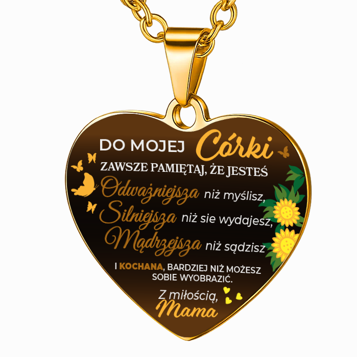 Dla Córki - Serce z nadrukiem