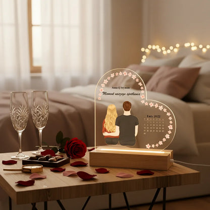 Dla ukochanej osoby - Ramka serce LED: