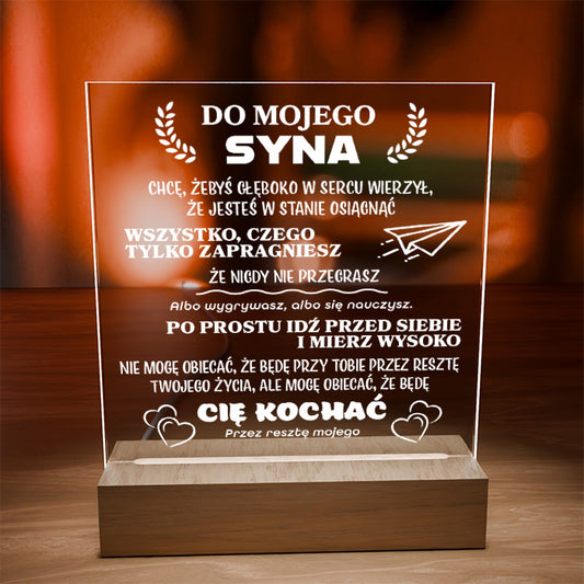 Dla Syna - Ramka LED z grawerem