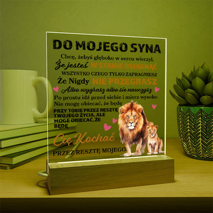 Dla Syna - Ramka LED z grawerem