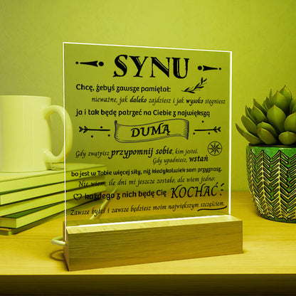 Dla Syna - Ramka LED z nadrukiem