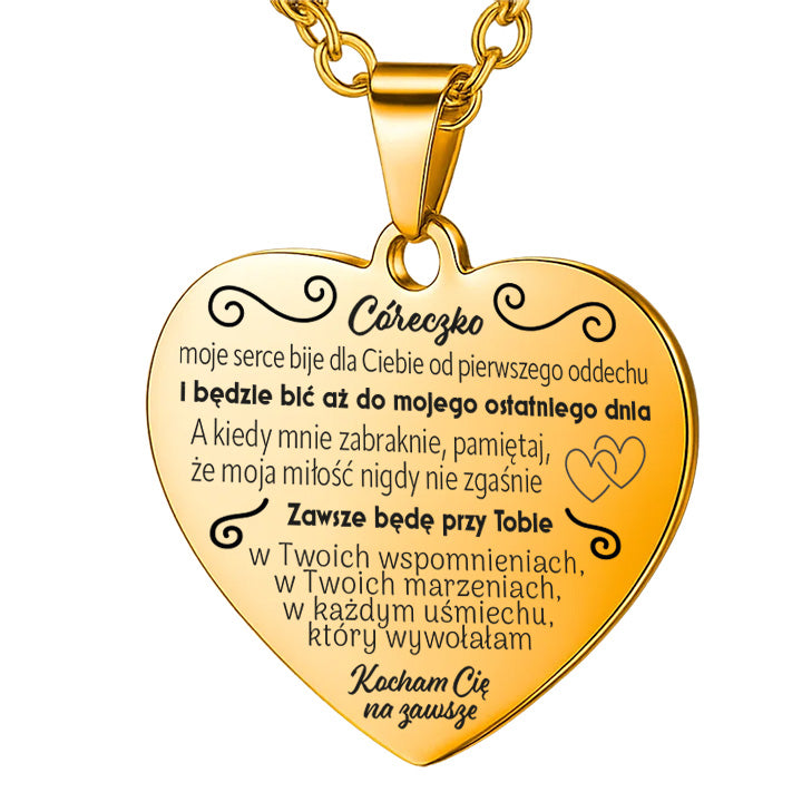 Dla Córki - Serce z grawerem