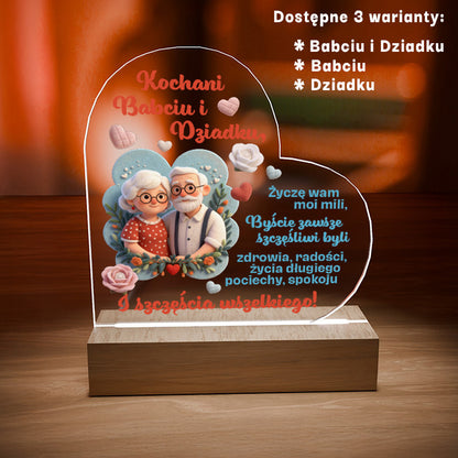 Dla Dziadków - Ramka LED z nadrukiem