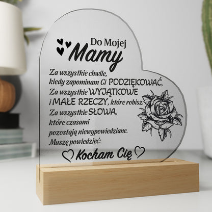 Dla Mamy - Ramka LED z nadrukiem
