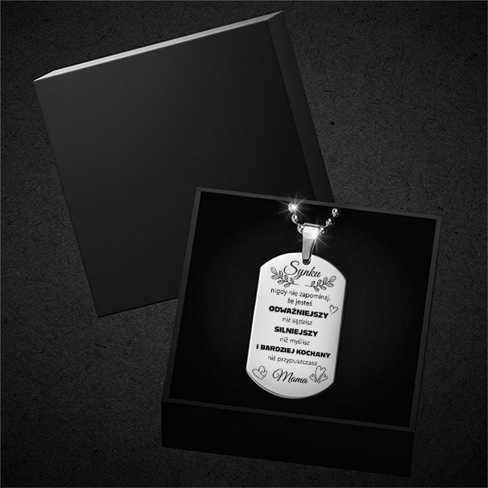 Dla Syna - Nieśmiertelnik z grawerem