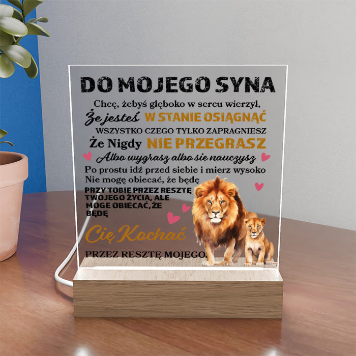 Dla Syna - Ramka LED z grawerem