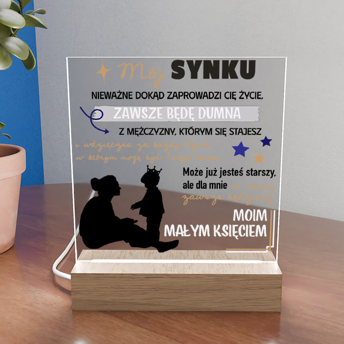 Dla Syna - Ramka LED z nadrukiem