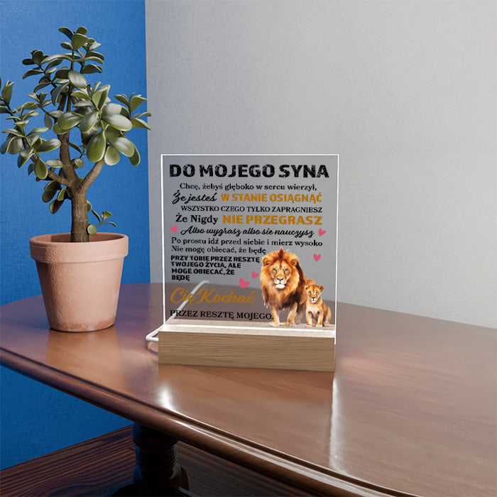 Dla Syna - Ramka LED z grawerem
