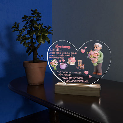 Dla Dziadków - Ramka LED z nadrukiem