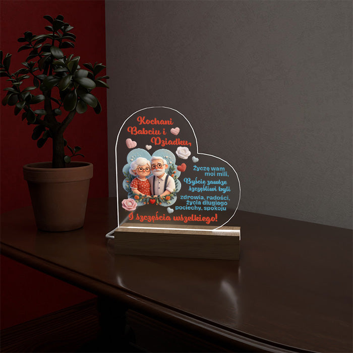 Dla Dziadków - Ramka LED z nadrukiem