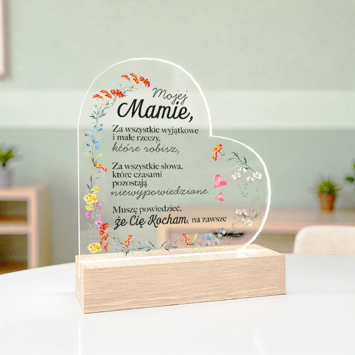 Dla Mamy - Ramka LED z nadrukiem