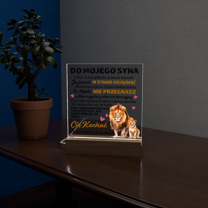 Dla Syna - Ramka LED z grawerem