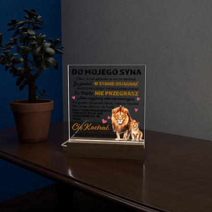 Dla Syna - Ramka LED z grawerem