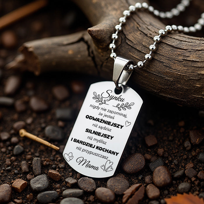 Dla Syna - Nieśmiertelnik z grawerem