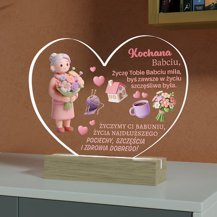 Dla Dziadków - Ramka LED z nadrukiem