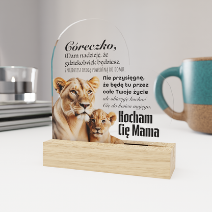 Dla Córki - Ramka serce LED z grawerem