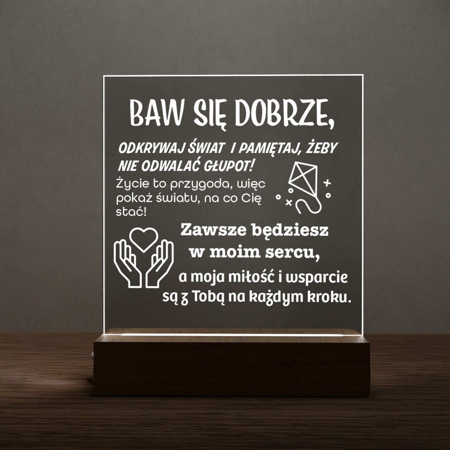 Dzień Chłopaka - Ramka LED z grawerem