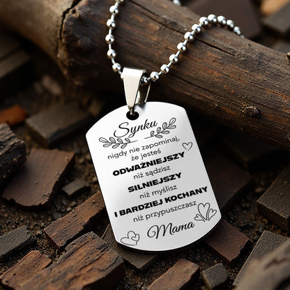 Dla Syna - Nieśmiertelnik z grawerem