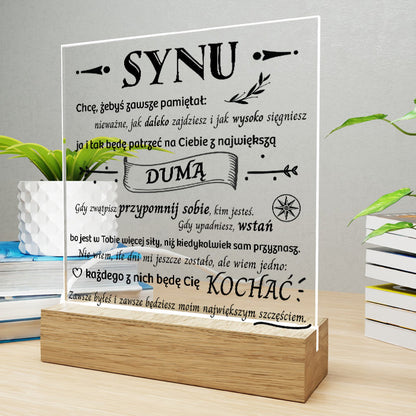 Dla Syna - Ramka LED z nadrukiem