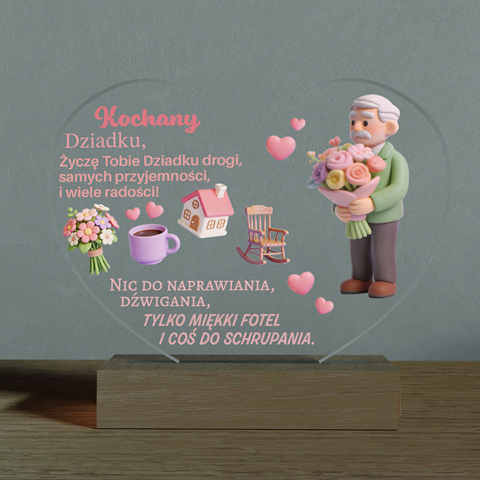 Dla Dziadków - Ramka LED z nadrukiem