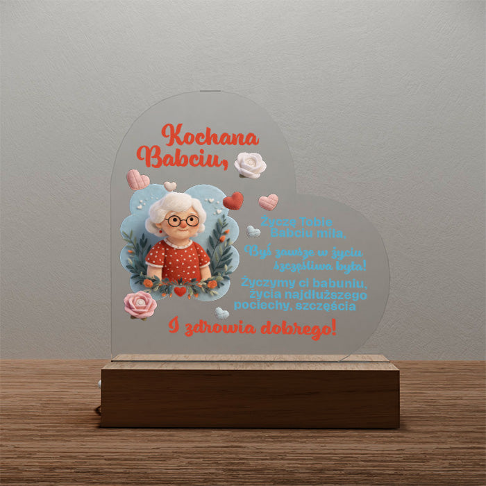 Dla Dziadków - Ramka LED z nadrukiem
