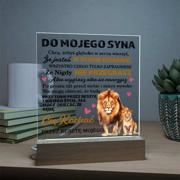 Dla Syna - Ramka LED z grawerem