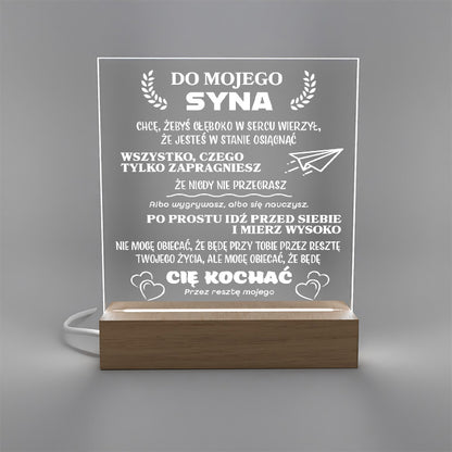 Dla Syna - Ramka LED z grawerem